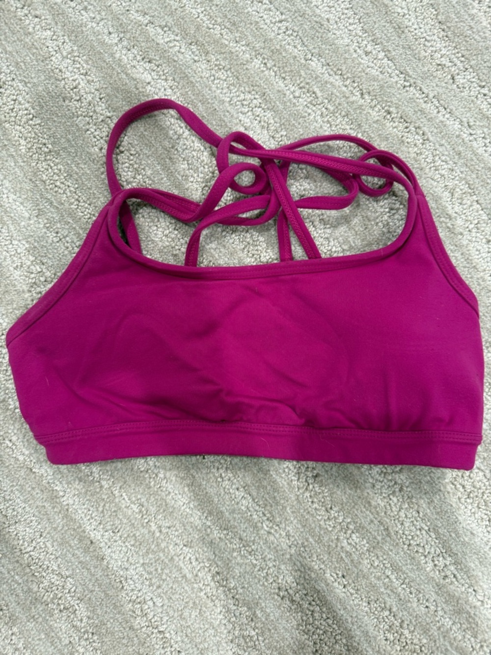 Athleta Magenta Strappy Yoga Bra